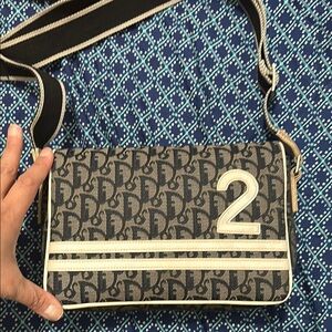 Brown and Cream Crossbody Bag